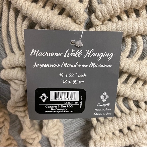 Boho Macrame Wall Hanging Tapestry Woven Decor NEW - Picture 3 of 7